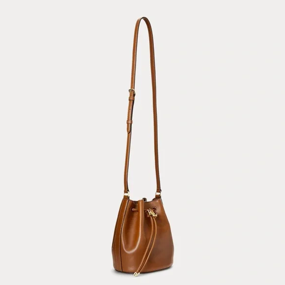 Ralph Lauren| Leather Medium Andie Drawstring Bag - Picture 2 of 6
